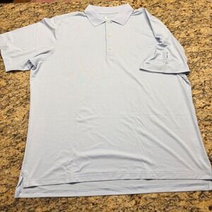 F&G Tech Mens 2XL Polo Shirt Light Blue Treasure Island Las Vegas Golf Top